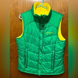 Columbia Green and Yellow Women’s Puffer Vest Reversible